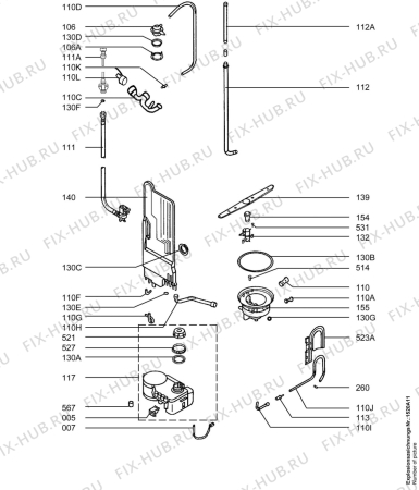 Взрыв-схема посудомоечной машины Matura MATURA 8061 I D - Схема узла Water softener 066